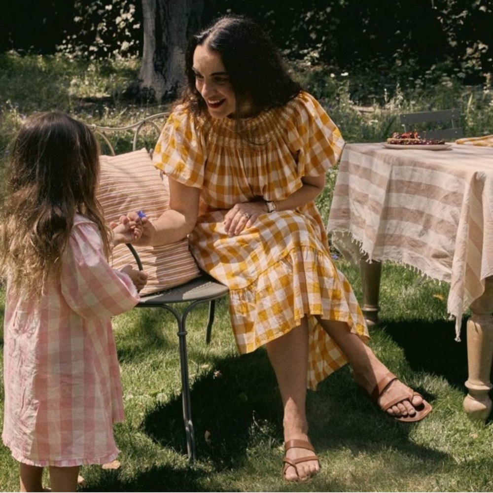 Doen x HTH collab Whisper dress in gingham